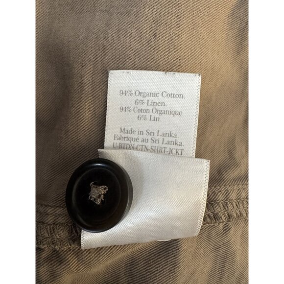 EVERLANE Everyone Unisex Organic Cotton Utility Spring Shirt Jacket Taupe Size L - Picture 14 of 15